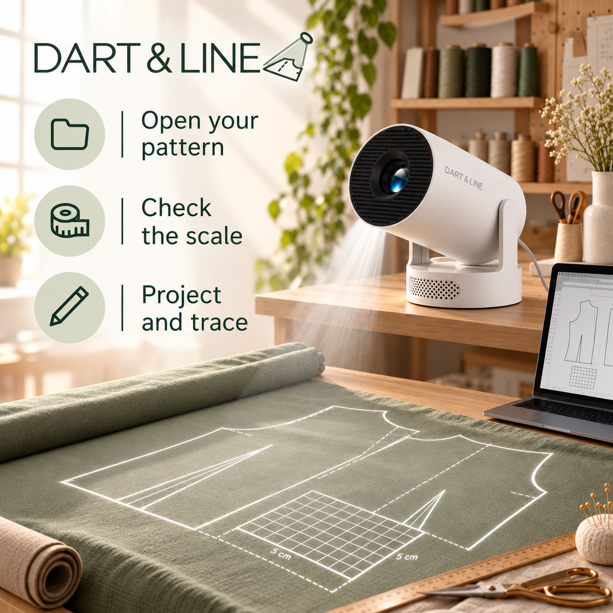 Sewing Pattern Projector 8k